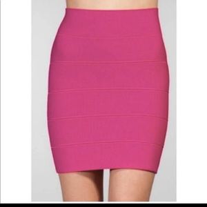 BCBG MAXAZRIA PINK BANDAGE SKIRT